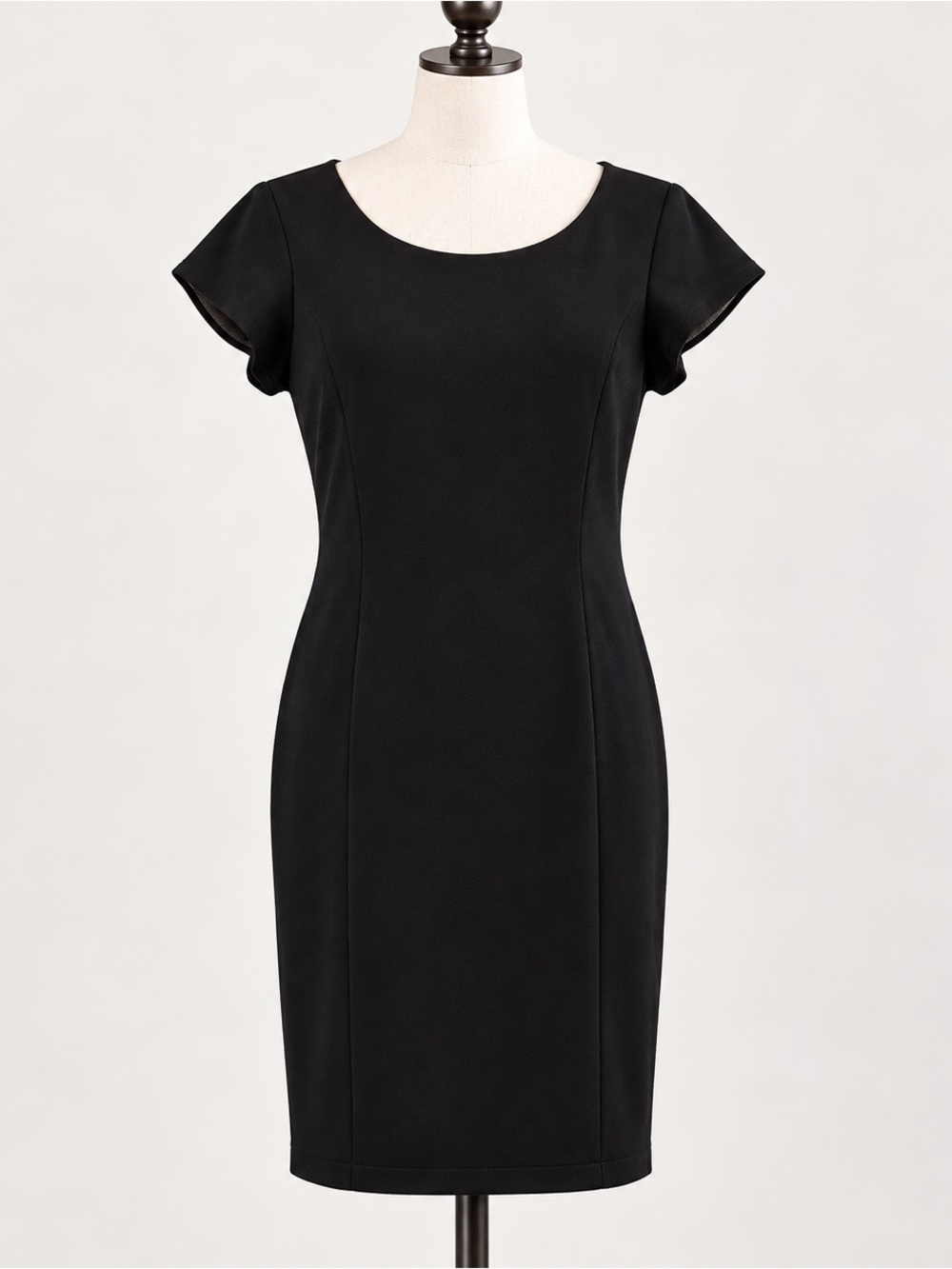 Vintage Ann Taylor Petites Black Jackie O Style Sheath Dress 2P